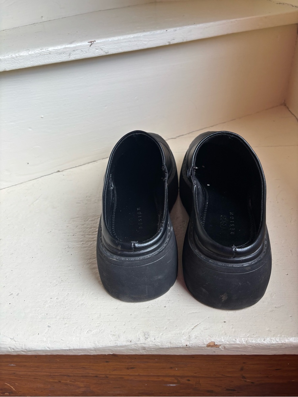 ASOS Black Platform Mule Clogs - Picture 3 of 3